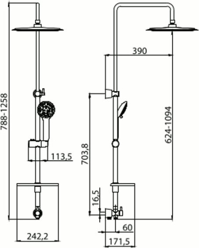 Душевая стойка Lemark LM8802C фото 2