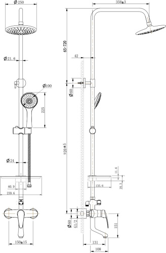 Душевая стойка Lemark Linara LM0462C фото 6