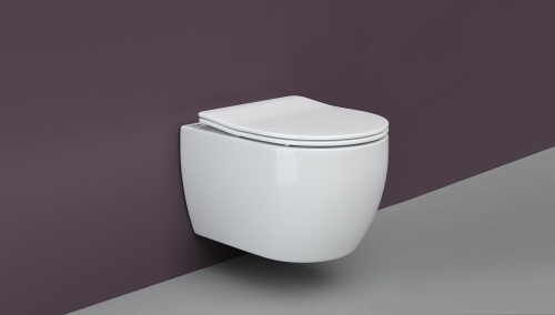 Унитаз подвесной Ceramica Nova Play CN3001 с микролифтом, безободковый фото 3