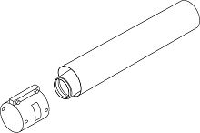 Удлинение дымохода Protherm 80/125 мм (высота: 1 м)