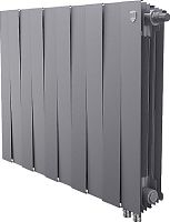 Радиатор биметаллический Royal Thermo Piano Forte 500 VDR silver satin, 10 секций, серебристый