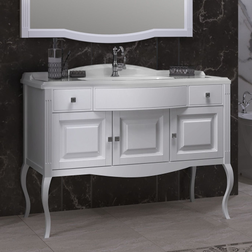 Мебель для ванной Opadiris Лаура 120 белая матовая фото 3