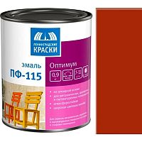 Эмаль Текс «ПФ-115 Красно-Коричневая» универсальная глянцевая алкидная (0,9 кг — уп. 14 шт) «Teks»