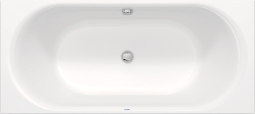 Акриловая ванна Duravit D-Neo 180х80, перелив по центру фото 3
