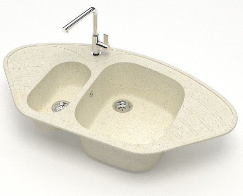 7 040 руб. Мойка кухонная ZETT lab. T023Q002 бежевая фото 2 Мойка кухонная ZETT lab. T023Q002 бежевая фото 2