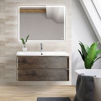 Тумба с раковиной BelBagno Albano 80 подвесная, robere nature grigio