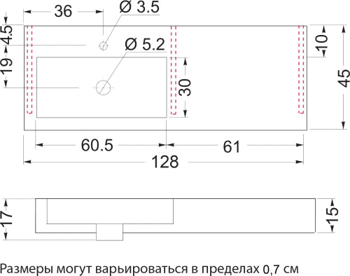 Раковина Цвет и Стиль Стилло 127 L с полотенцедержателем фото 11