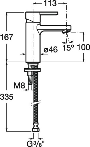 Смеситель Roca Naia 5A3A96CN0 для раковины, titanium black фото 2
