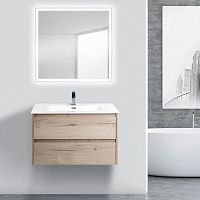 Тумба с раковиной BelBagno Kraft 80 rovere galifax bianco