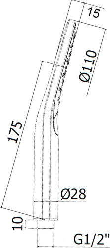 Душевая лейка Paffoni Sofia ZDOC122CR хром фото 2