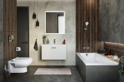 Комплект Унитаз подвесной Duravit DuraStyle 45620900A1 безободковый + Система инсталляции для унитазов Geberit Duofix 458.133.21.1 с кнопкой смыва фото 3