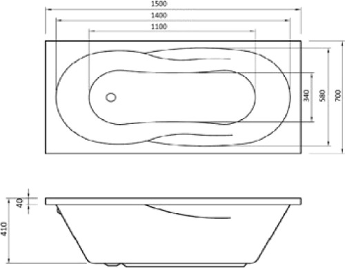 Акриловая ванна AM.PM Tender W45A-150-070W-A1 150x70 с каркасом + шторка на ванну + Сертификат AM.PM на 30 дней подписки на медиасервис фото 8