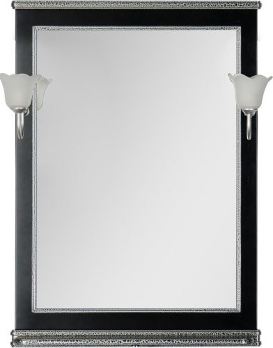 Зеркало Aquanet Валенса 70 черный краколет, серебро фото 7