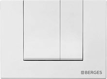 Кнопка смыва Berges Wasserhaus Novum S1 белый, глянец
