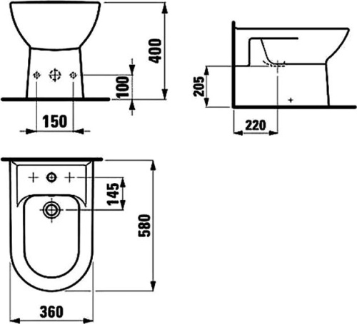 21 520 руб. Биде напольное Laufen Pro 8.3295.1.000.304.1 фото 4 Биде напольное Laufen Pro 8.3295.1.000.304.1 фото 4