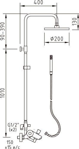 Душевая стойка Clever Nine Urban 98640 фото 2