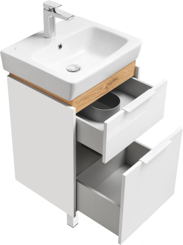 Комплект Унитаз-компакт Cersanit Parva new clean on с микролифтом + Мебель для ванной STWORKI Дублин 50 фото 6