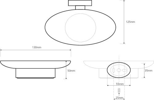 Мыльница Bemeta Oval 118408021 фото 3