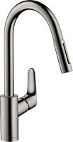 Смеситель Hansgrohe Focus M41 73880800 для кухонной мойки, сталь