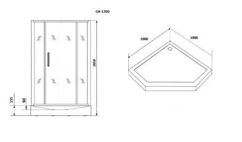 Душевая кабина Grossman GR171D 90x90 см фото 4