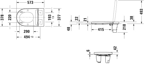 Унитаз подвесной Duravit ME by Starck 2510092000 с крышкой биде фото 7