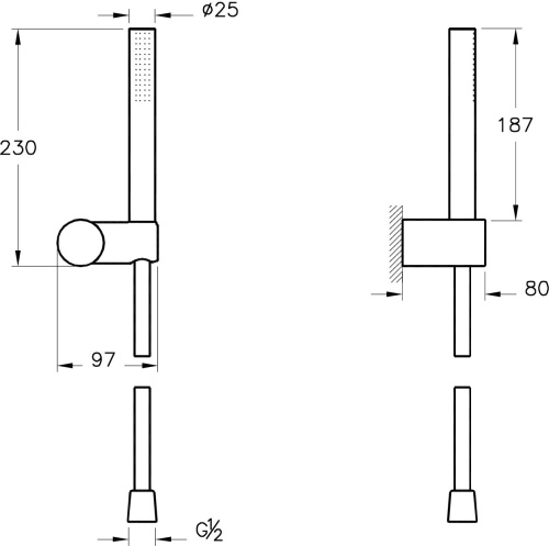 21 310 руб. Душевой гарнитур VitrA Origin A4554326 медный фото 3 Душевой гарнитур VitrA Origin A4554326 медный фото 3