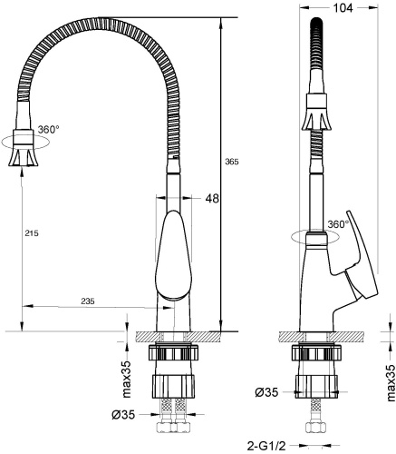 Смеситель Lemark Linara LM0413C для кухонной мойки фото 6