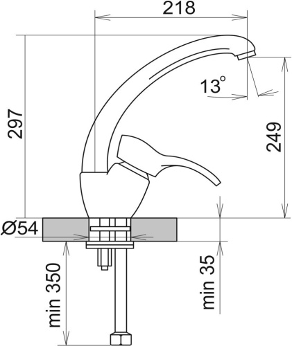 Смеситель AquaGranitEx C-3040 для кухонной мойки, розовый фото 3