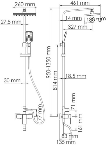 Душевая стойка Wasserkraft A16501 фото 6