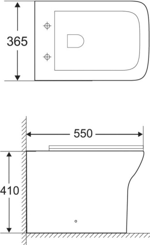 Унитаз приставной BelBagno Romano BB248CBR безободковый фото 4