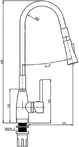 Смеситель Oulin OL-8022 для кухонной мойки фото 2