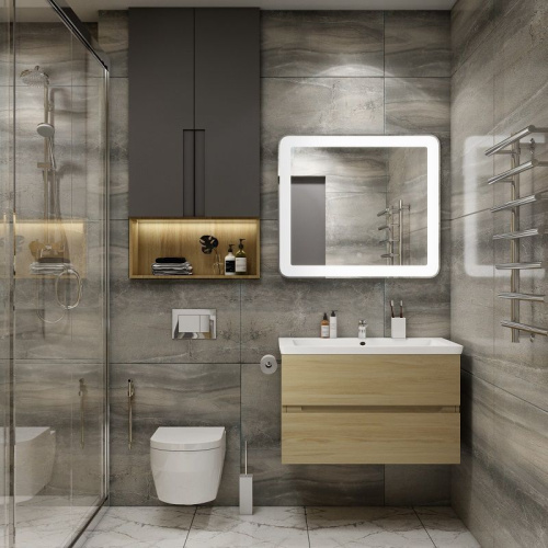 Мебель для ванной Art&Max Techno подвесная, 90, дуб мадейра янтарь