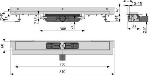 Душевой лоток AlcaPlast APZ104-750 75 см фото 4