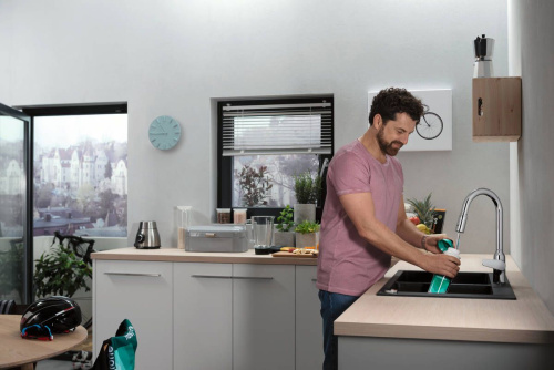 Смеситель Hansgrohe Focus M42 71800000 для кухонной мойки, хром фото 5