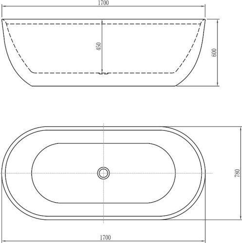 Акриловая ванна Aquanet Delight 208600 170x80 фото 4