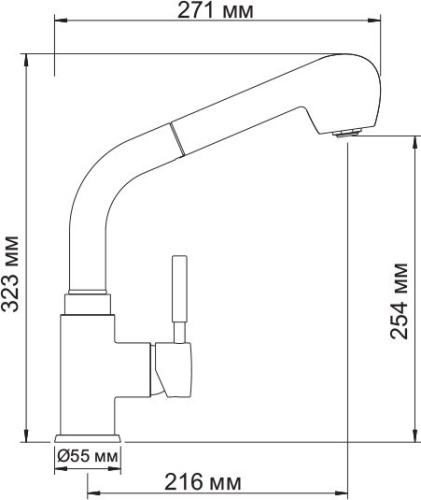 Смеситель Wasserkraft Main 4166 для кухонной мойки фото 5
