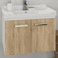 Тумба с раковиной Comforty Рига 70 дуб сонома