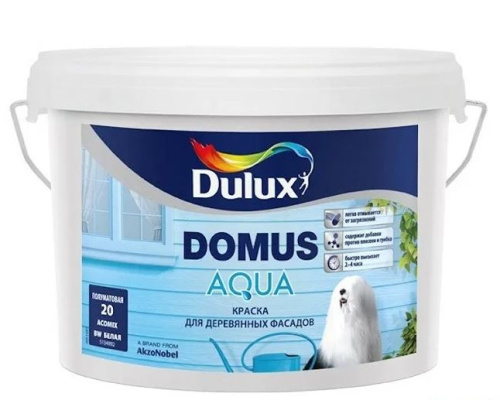 Краска для деревянных фасадов водно-дисперсионная Dulux Domus Aqua полуматовая база BW 2,5 л.