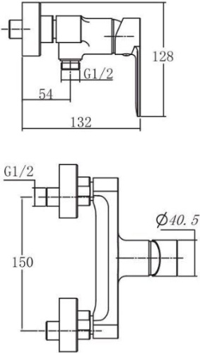 Смеситель Aquanet Passion AF300-30С для душа, хром фото 2