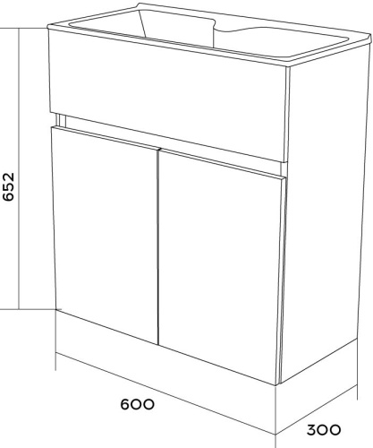 Мебель для ванной 1MarKa Mira 60 дуб сонома фото 8