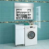 Тумба с раковиной СанТа Марс 38 напольная, для стиральной машины