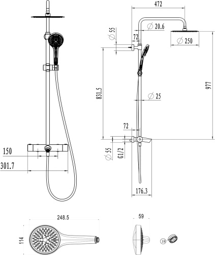 104 400 руб. Душевая стойка Villeroy & Boch Embrace Plus TVS1082500261 фото 2 Душевая стойка Villeroy & Boch Embrace Plus TVS1082500261 фото 2