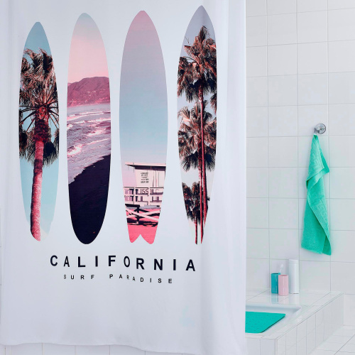 Штора для ванной Ridder California 4205300 180х200 Штора для ванной Ridder California 4205300 180х200