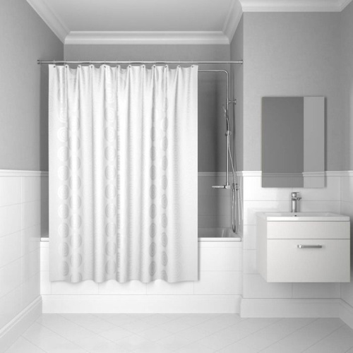 Штора для ванной IDDIS Chequers White фото 8