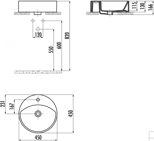 Раковина Creavit MN145 фото 3