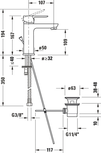 Душевой комплект Duravit A.1 A11020001010 для ванны с душем фото 7