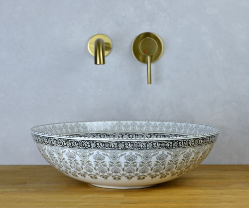 Раковина Bronze de Luxe Марракеш 1008G серая фото 3