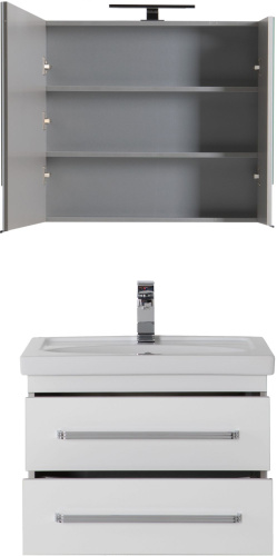 Мебель для ванной Aquanet Сиена 70 подвесная белая фото 2