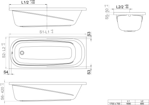 Акриловая ванна Triton Стандарт Европа 170x70 фото 6 Акриловая ванна Triton Стандарт Европа 170x70 фото 6