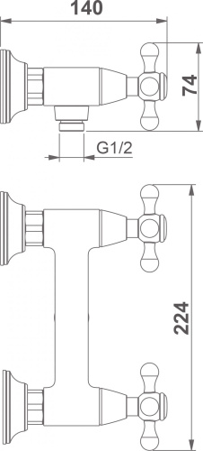 Смеситель D&K Hessen Hercules DA1423141 для душа фото 2